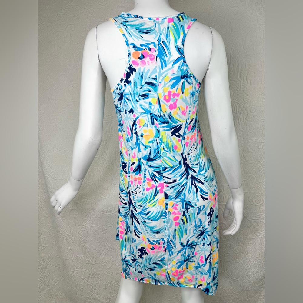 Lilly Pulitzer Melle Trapeze Serene Blue Tippy Top Dress - Picture 4 of 10